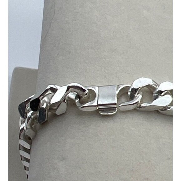 Silver Tone Cuban Link Bracelet - Shine Bright Like Your Future - Picture 6 of 7